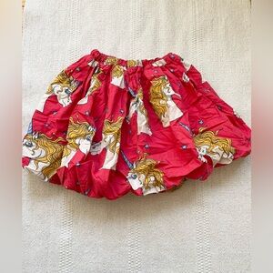 Mini Rodini Unicorn Star Woven Red Bubble Skirt Girls 6-7 Years Organic Cotton